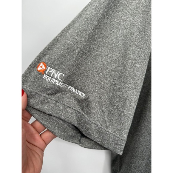 Nike Golf Sport Dri-Fit Heather‎ Polo Shirt Heather Grey XL With Company Logo - Picture 3 of 7